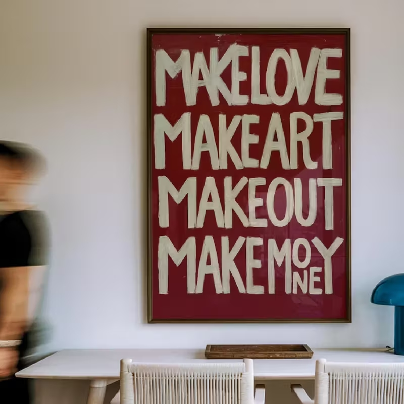 Art Craft Love - Modern,Retro Self Made Love Kisses Me