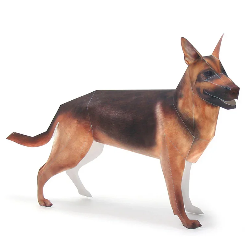 Art Craft Cardboard - German Shepherd Dog Origami Art Pet