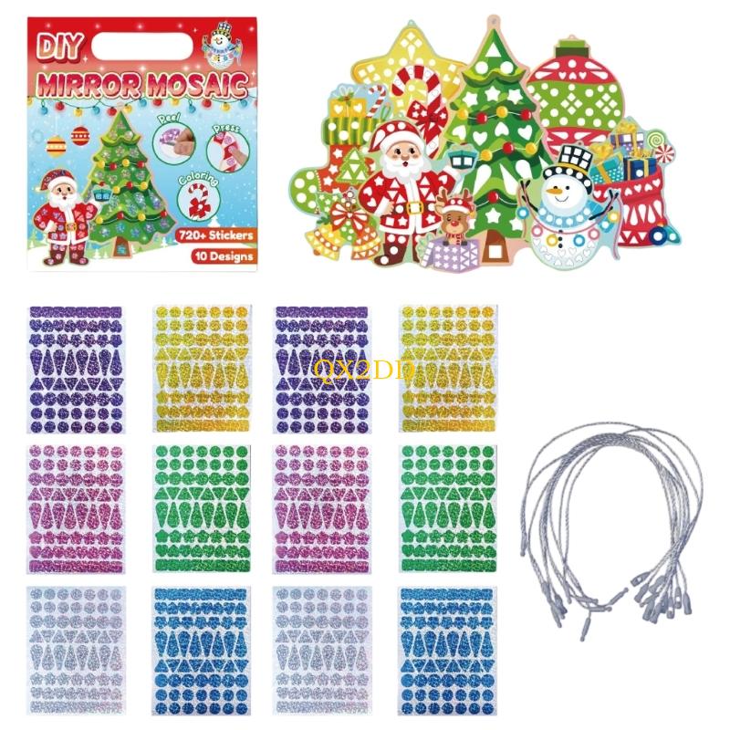 Art Craft Mirror - QX2D Christmas Foil Sticker For Kids