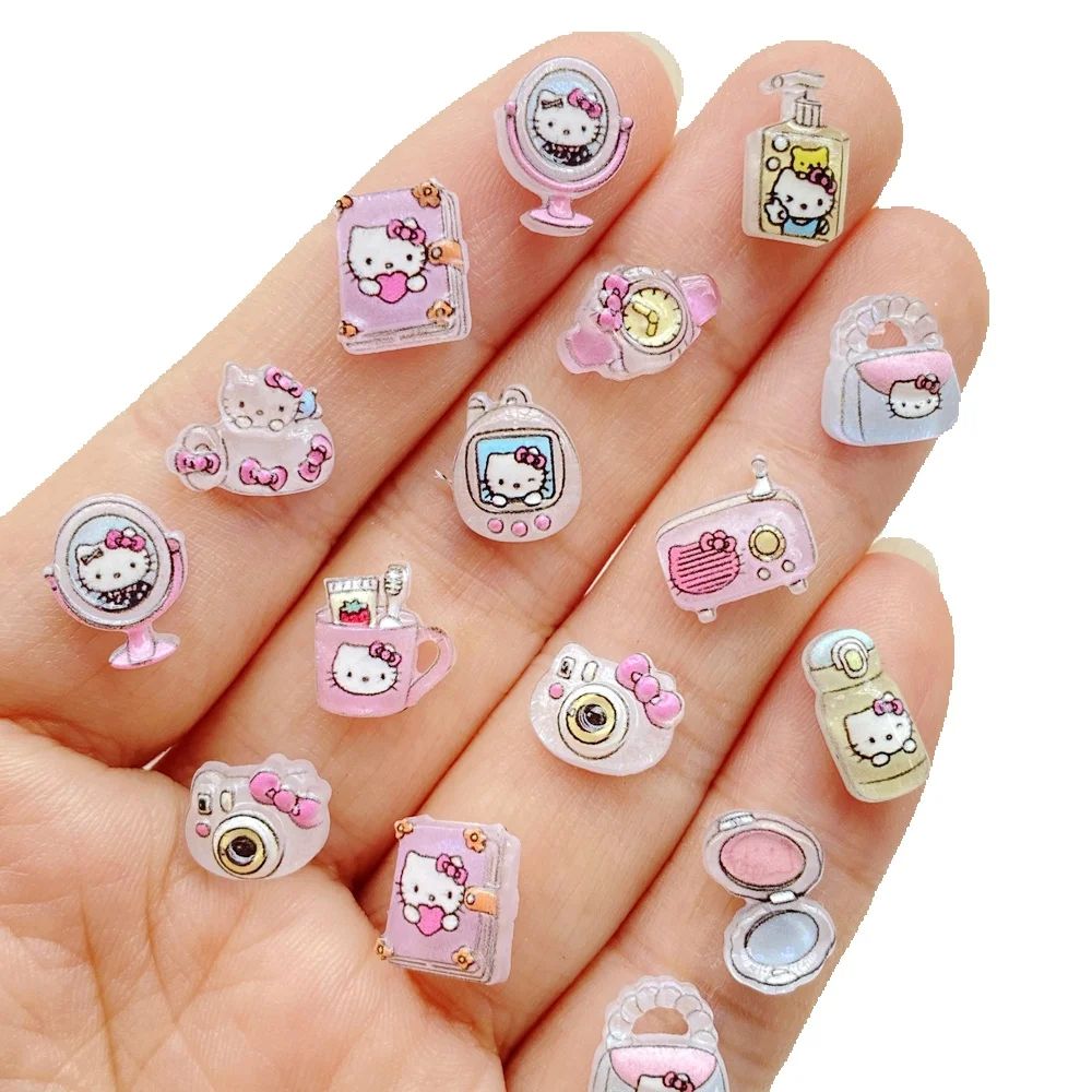 Art Craft Mirror - 50Pcs Mixed Resin Kitten makeup mirror,