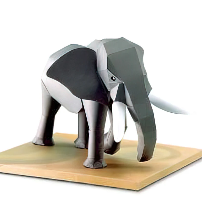 Art Craft Cardboard - African Elephant Origami Art Mini 3D