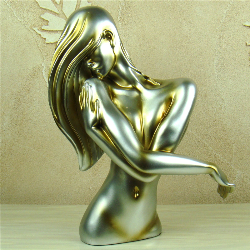 Art Craft Love - Abstract Naked Woman Bust Handmade Resin