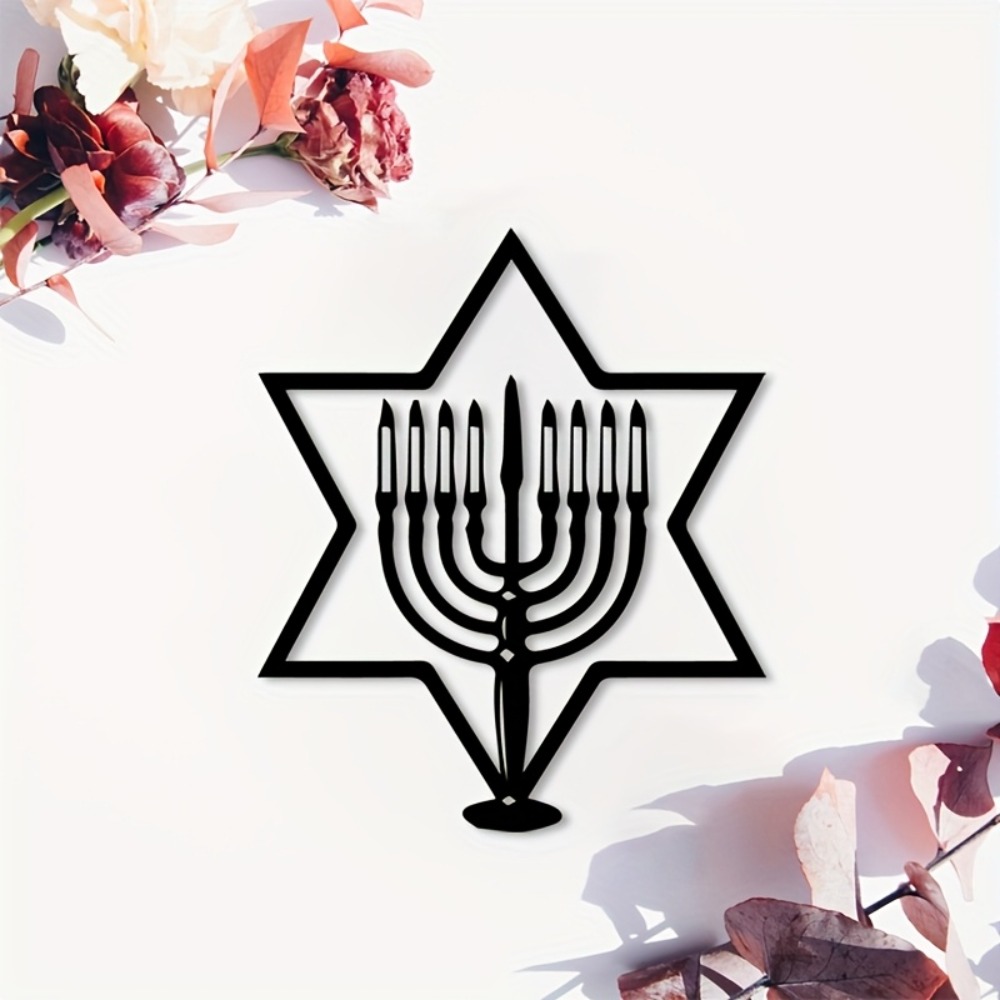 Art & Craft Kortingscode - CIFBUY Metal Wall Art Menorah Star