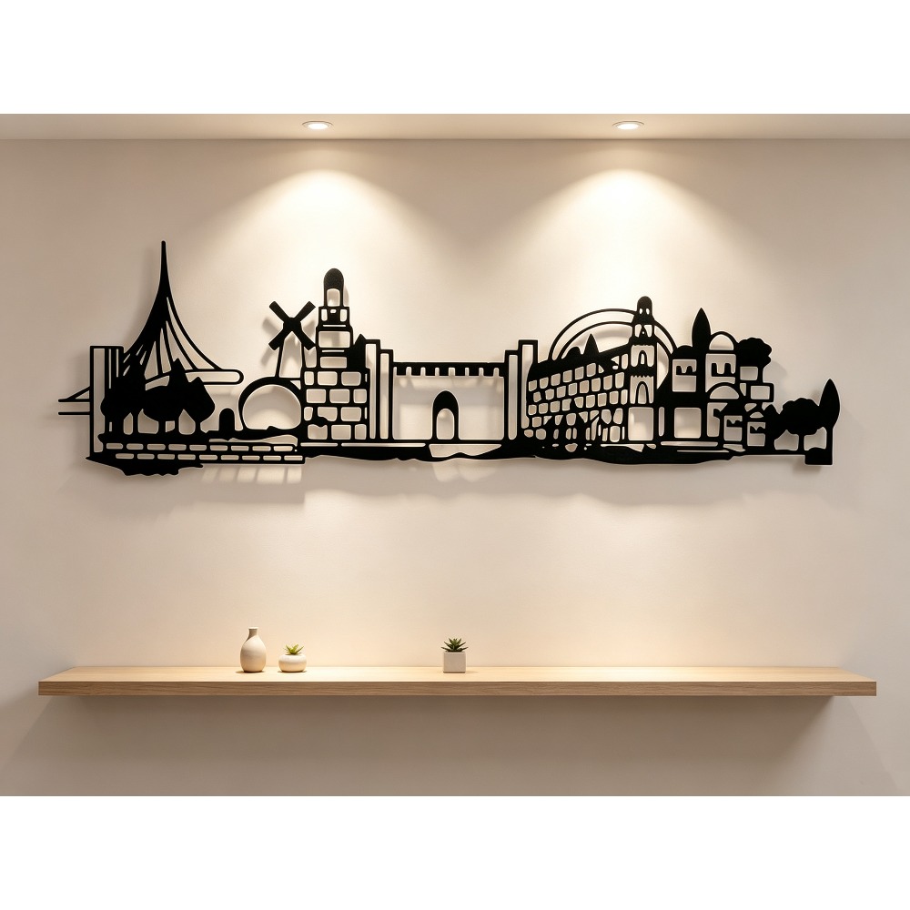 Art & Craft Kortingscode - CIFBUY Metal Wall Art Jerusalem Skyline