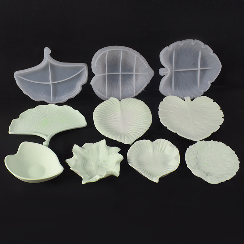 Art Craft Mirror - Plaster Cement DIY Leaf Dish Mold