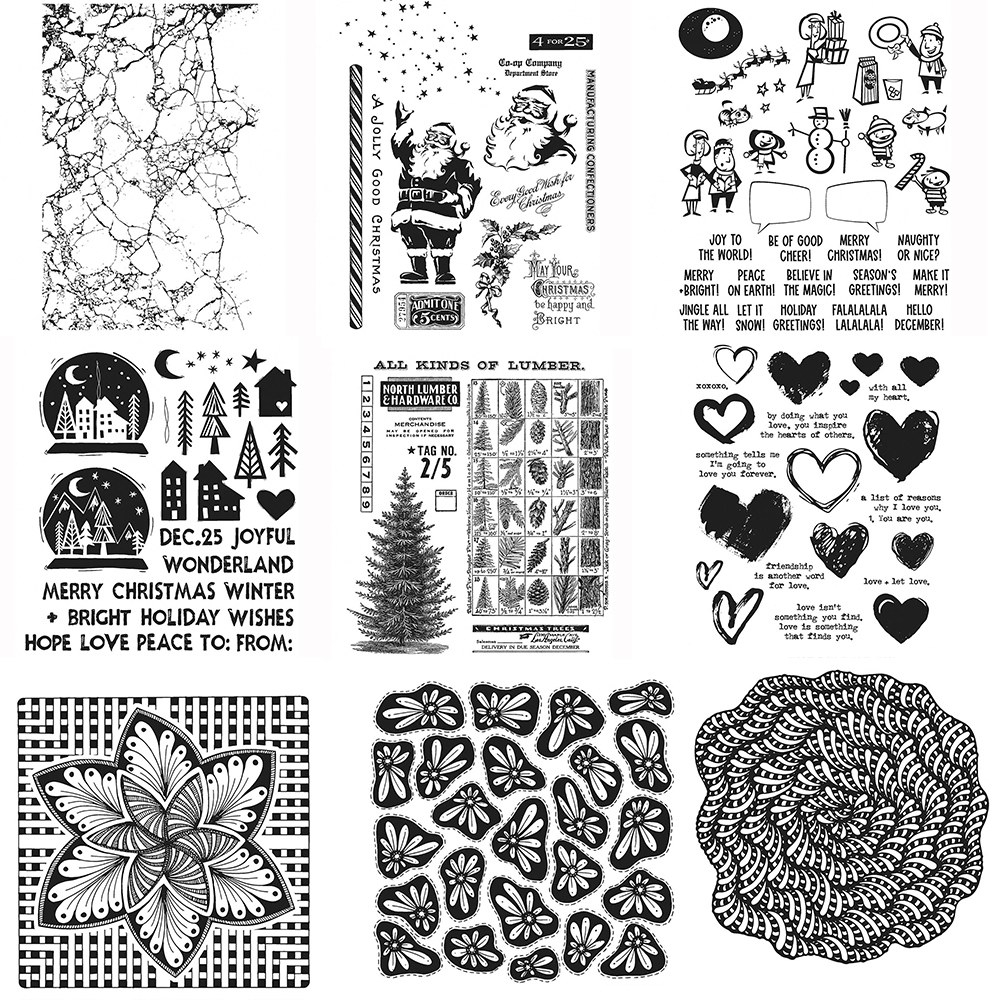 Art Craft Tree - Chirstmas Tree Flower Clear Stamps For