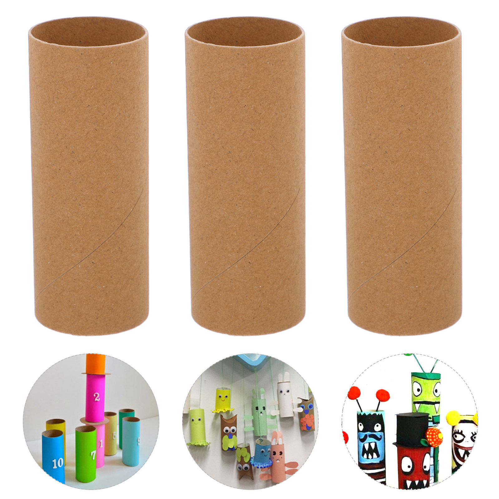 Art Craft Cardboard - 20Pcs Empty Paper Roll Tubes Round