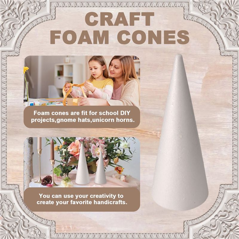 Art Craft Tree - 24Pack Foam Tree Cones For Arts,