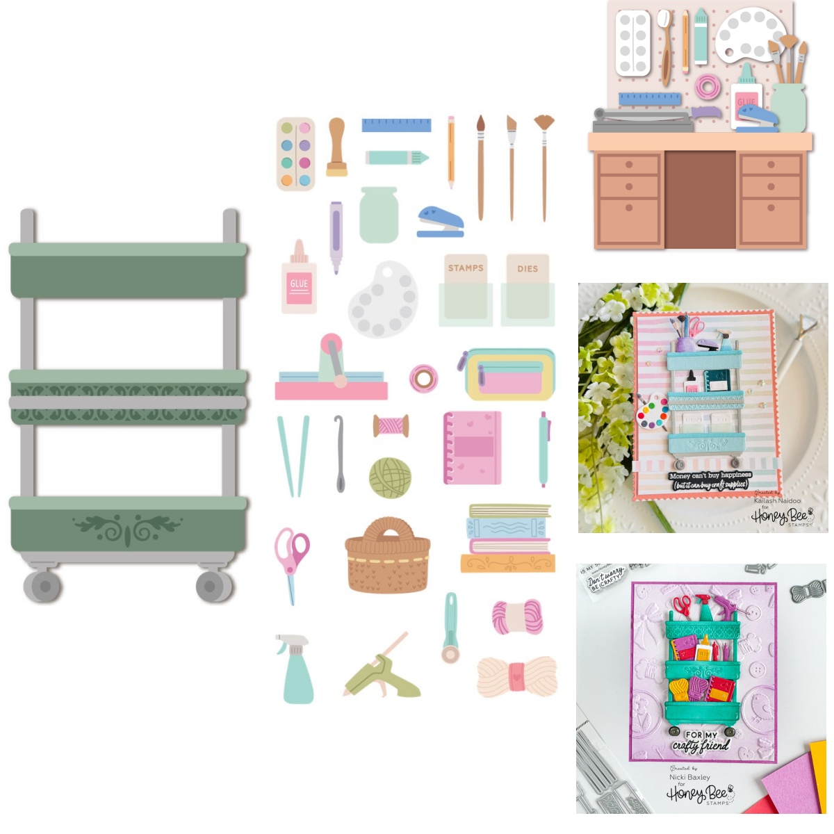 Art Craft Tree - Layers Arts And Crafts Supplies Cart