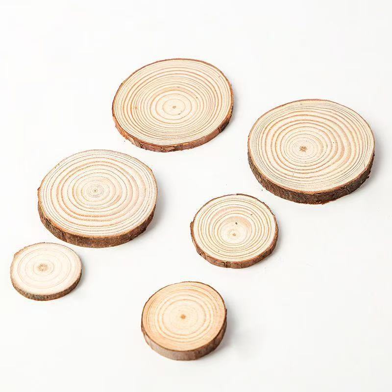 1-30Pcs Natural Pine Wood Slic - Art Craft Tree recension och pris