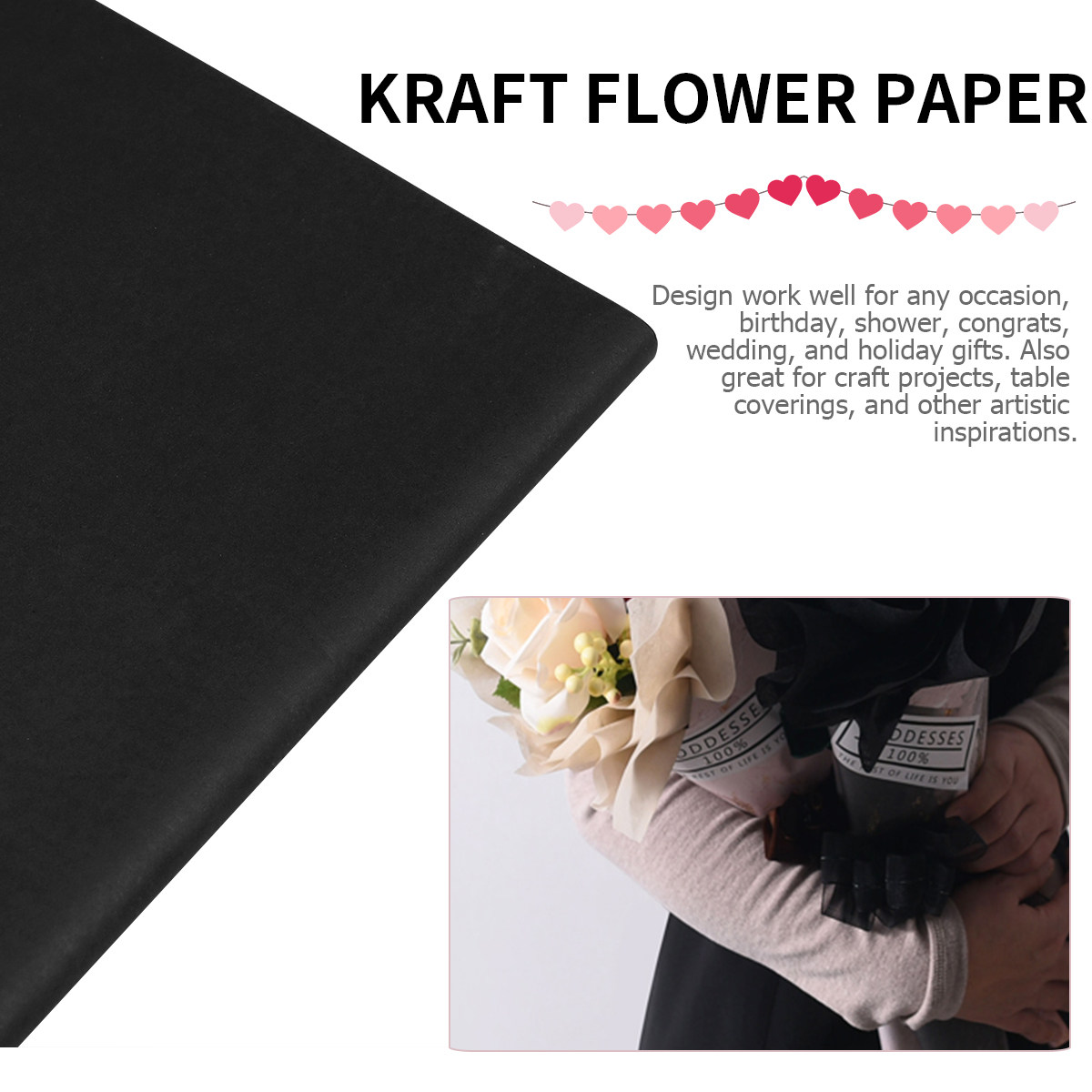 20Pcs Premium Black Kraft Wrap - Art Craft Book recension och pris