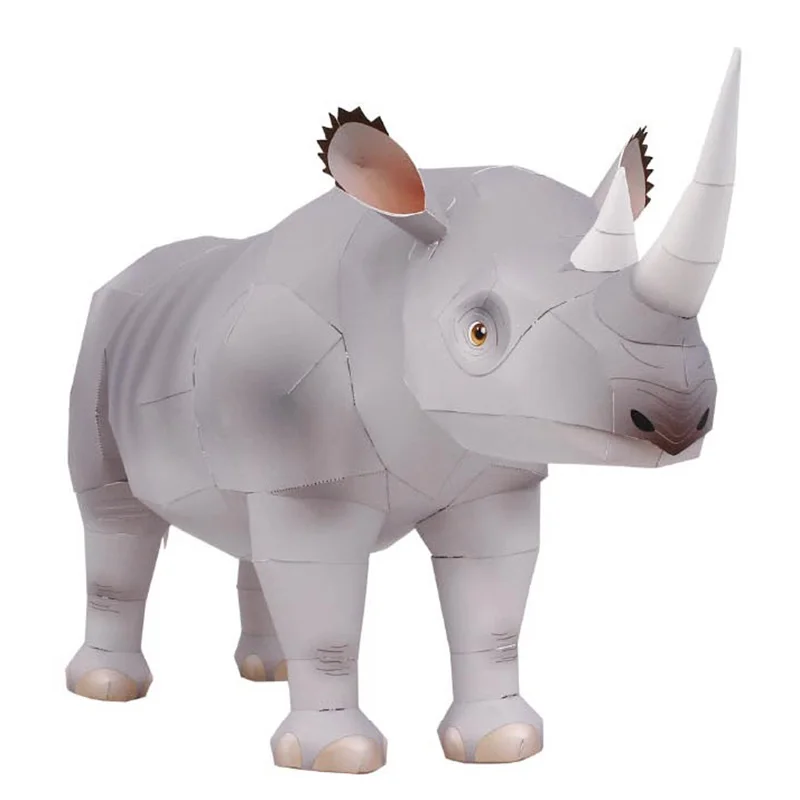 Rhinoceros Hook-lipped Handmad - Art Craft Cardboard recension och pris