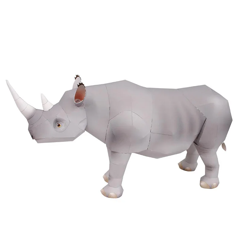 Rhinoceros Hook-lipped Handmad - Art Craft Cardboard recension och pris