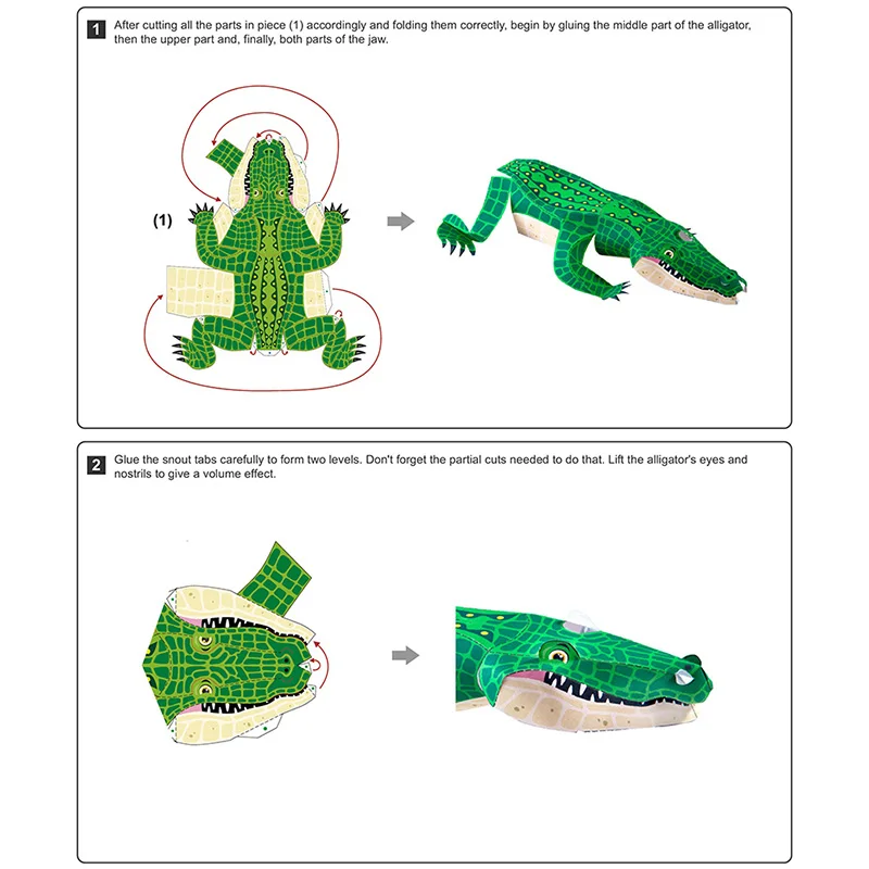 Alligator Crocodile Folding Or - Art Craft Cardboard recension och pris