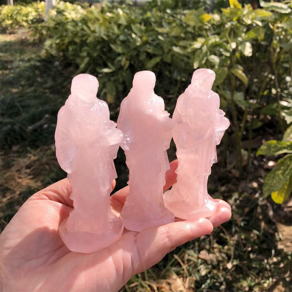 10cm Rose Quartz Jesus Carving - Art Craft Love recension och pris