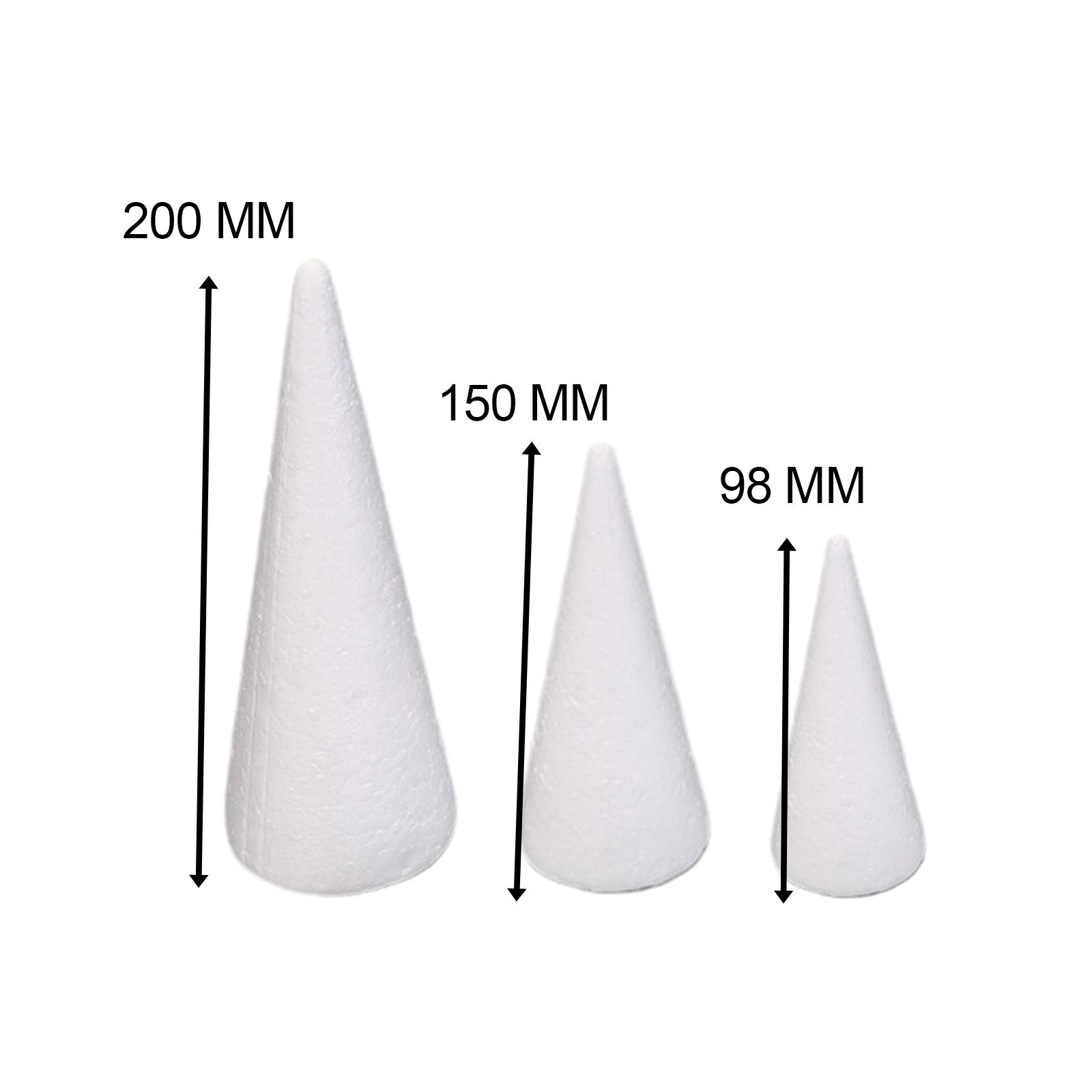 15Pcs Craft Foam Cones White P - Art Craft Tree recension och pris