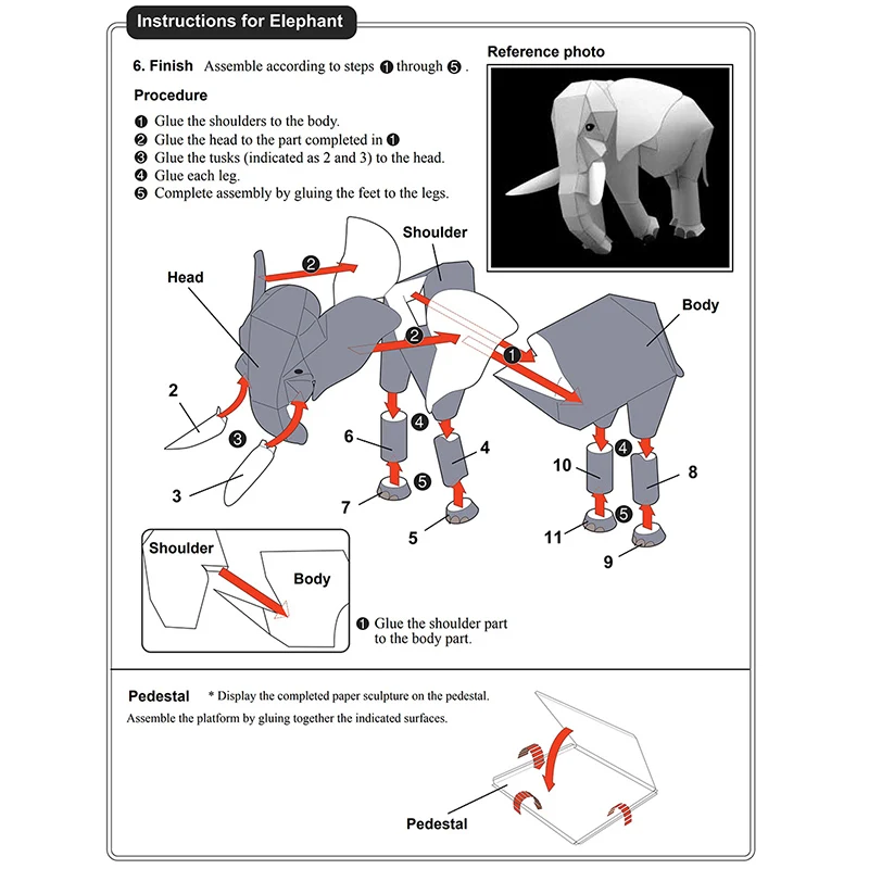 African Elephant Origami Art M - Art Craft Cardboard recension och pris