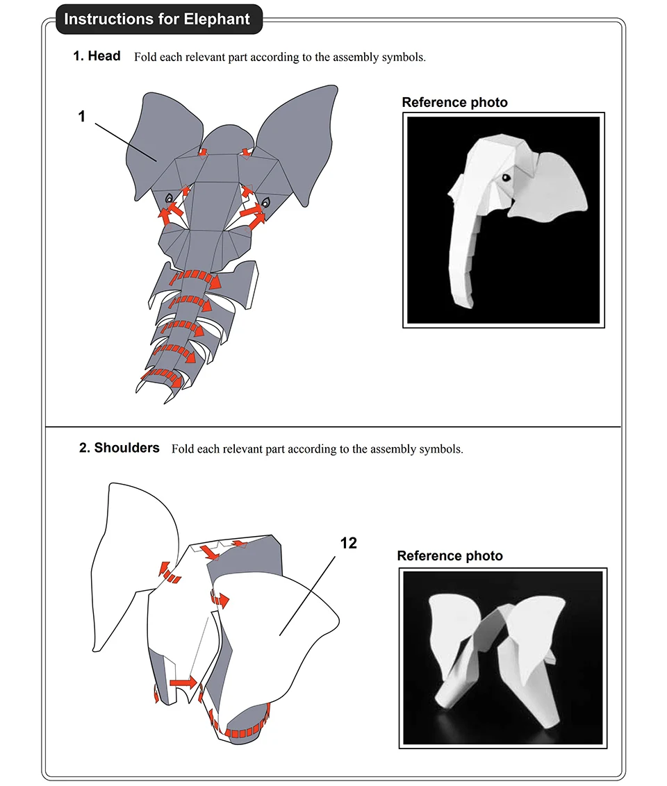 African Elephant Origami Art M - Art Craft Cardboard recension och pris