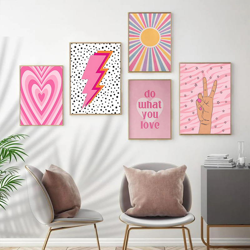 Abstract Pink Lightning Gradie - Art Craft Love recension och pris