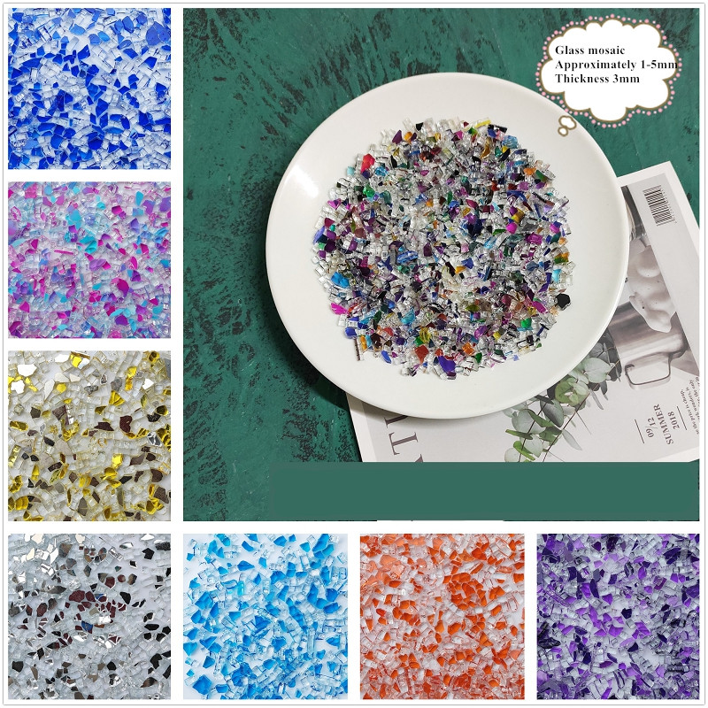 100g Mixed Color Crystal Glass - Art Craft Mirror recension och pris