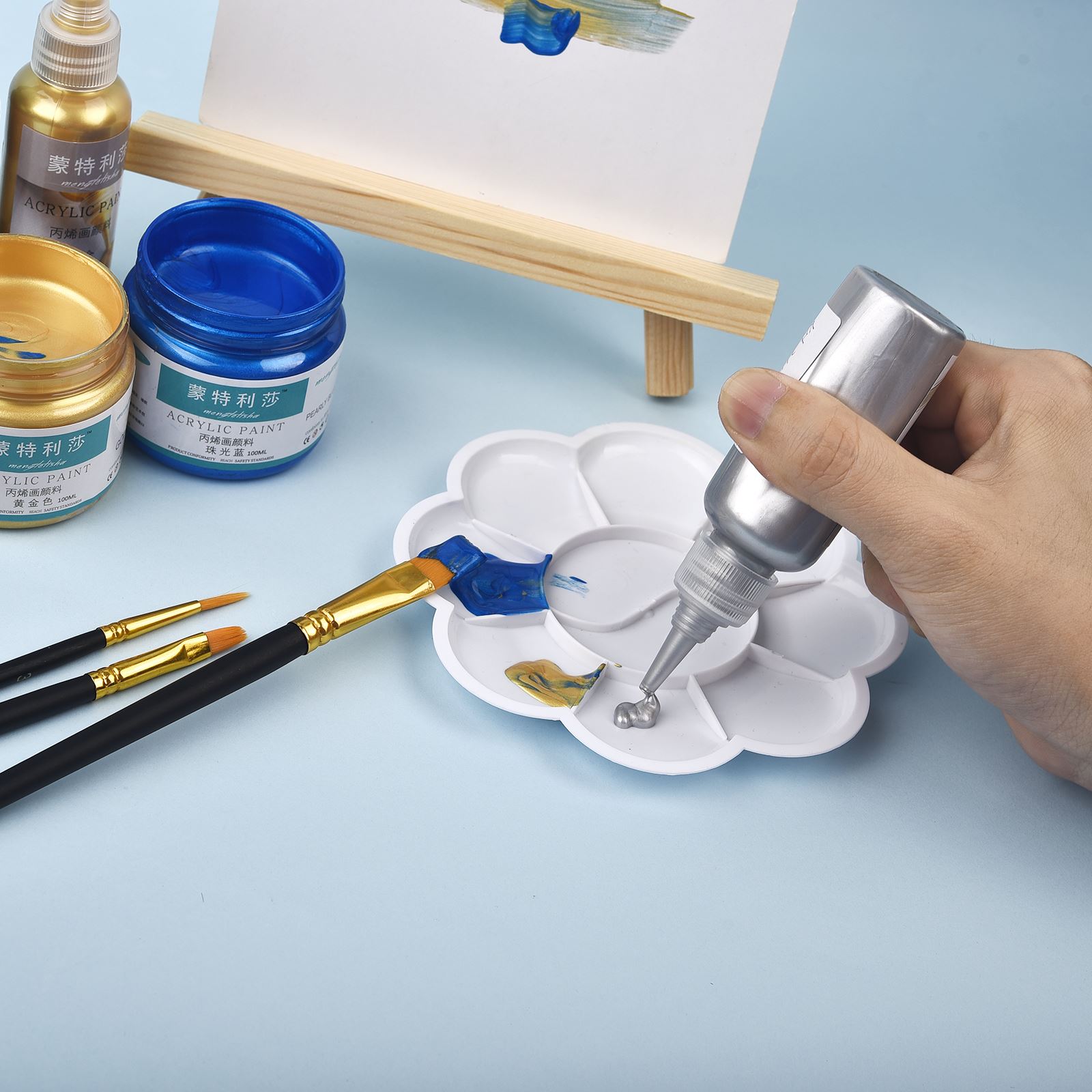 7 Colors 60ml/Bottle Metallic  - Acrylic Pour Paint recension och pris