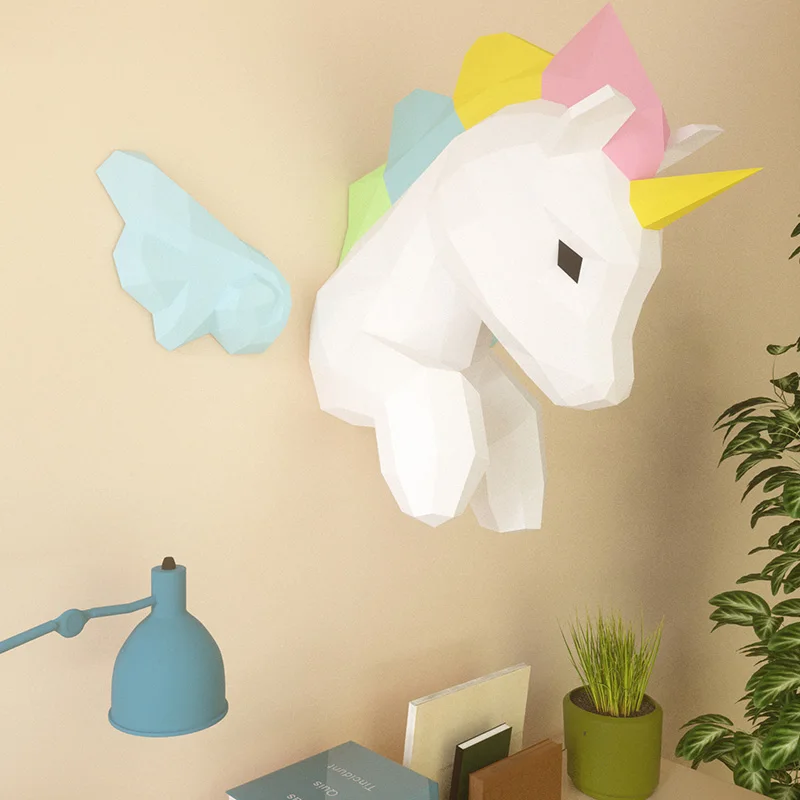 Rainbow Unicorn Animal Wall De - Art Craft Cardboard recension och pris