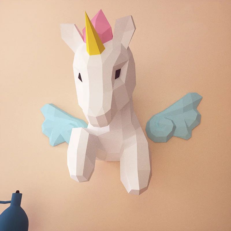 Rainbow Unicorn Animal Wall De - Art Craft Cardboard recension och pris