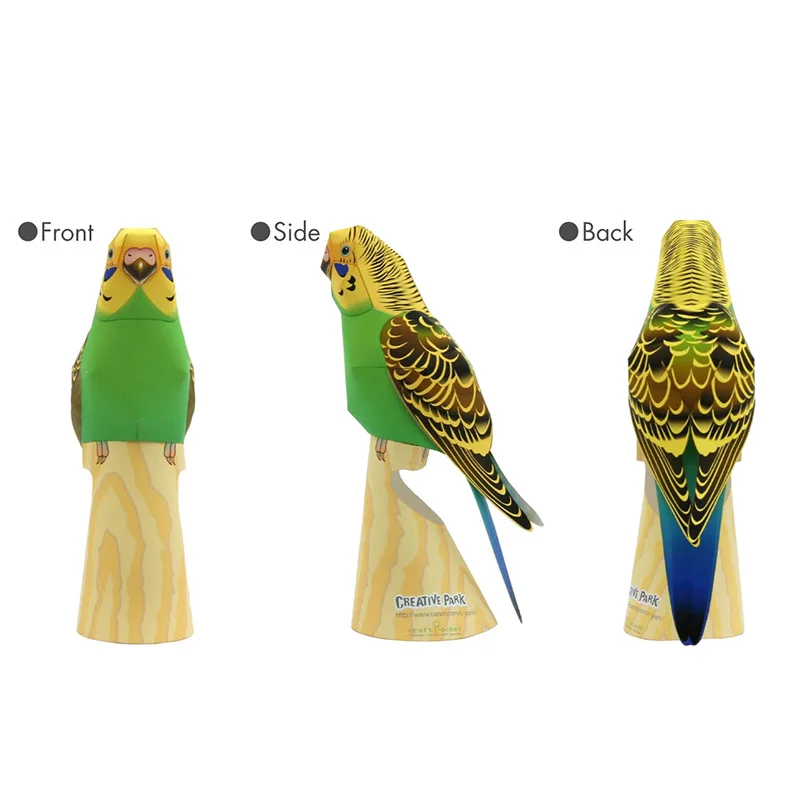 Budgerigar Parrot Bird Handmad - Art Craft Cardboard recension och pris