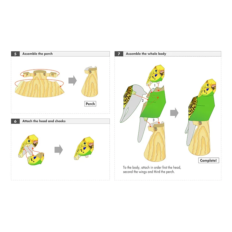 Budgerigar Parrot Bird Handmad - Art Craft Cardboard recension och pris