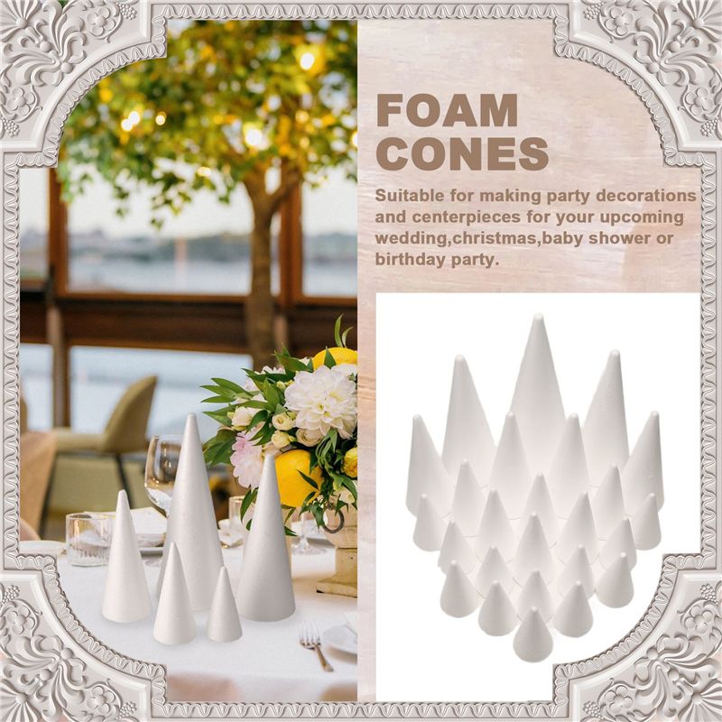 24Pack Foam Tree Cones For Art - Art Craft Tree recension och pris