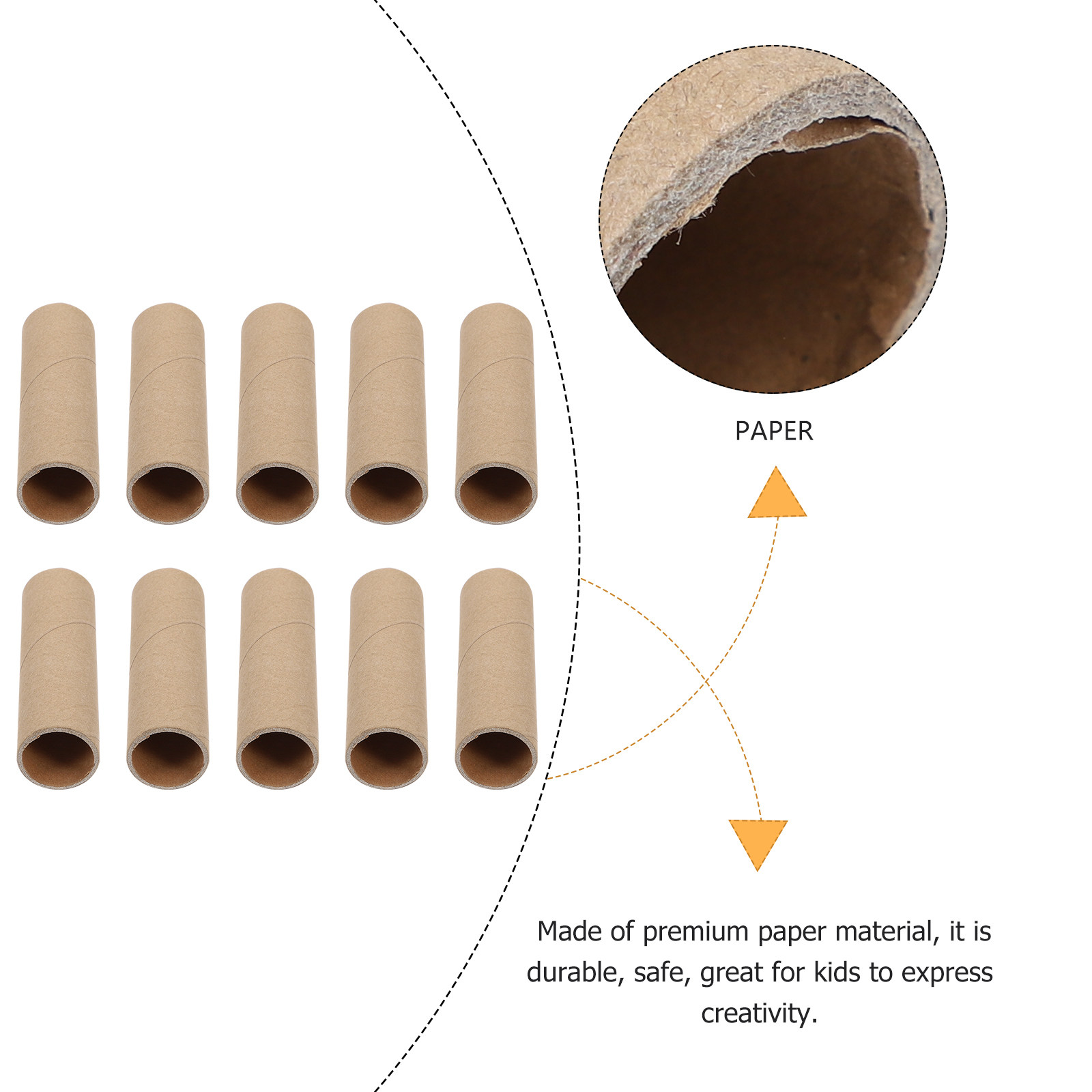 15Pcs Kraft Paper Tubes Round  - Art Craft Cardboard recension och pris